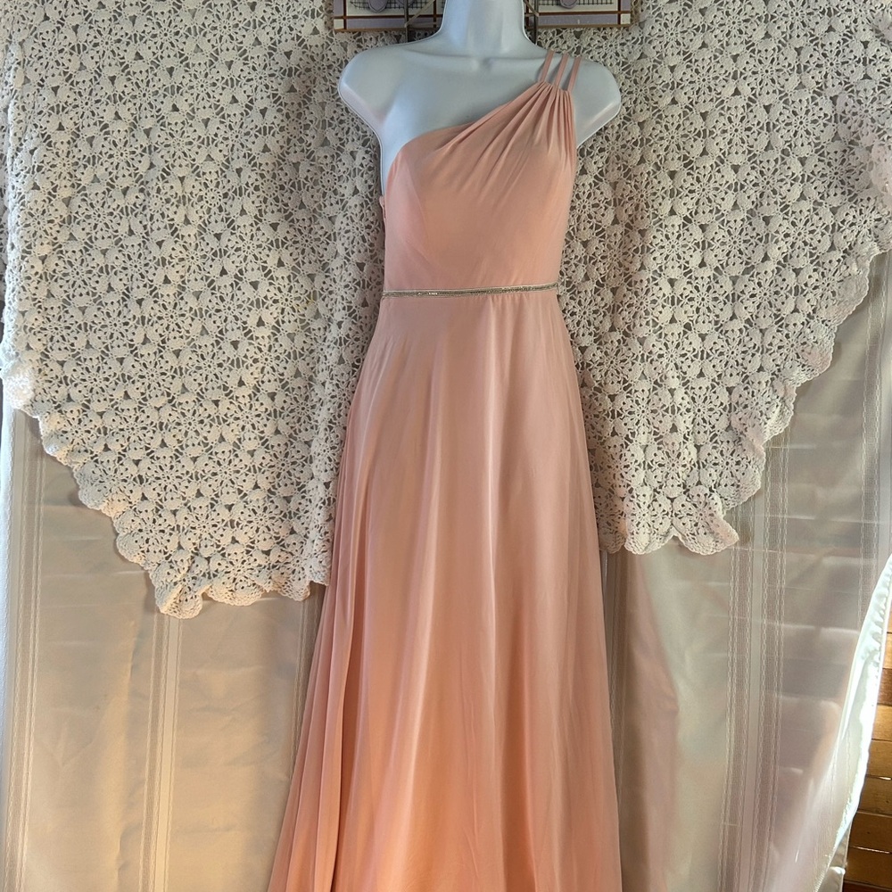 Ever Pretty Pink Asymmetrical One-Shoulder Gown Size S/4